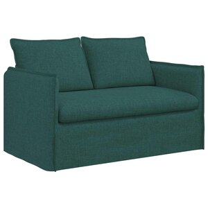 vidaXL Canapé Vert foncé 136 x 82 x 85 cm tissu
