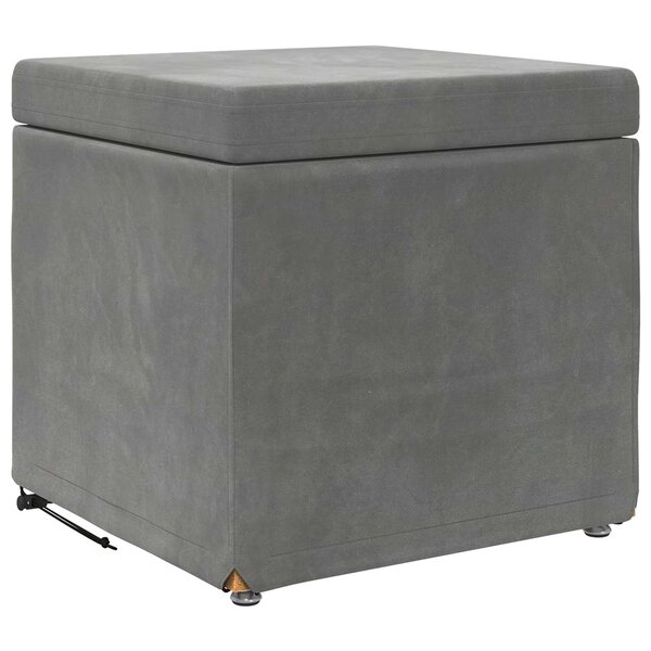 vidaXL Tabouret Gris foncé 41 x 41 x 40 cm Velours et Bois Composite