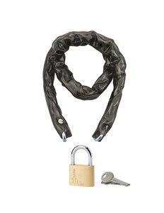THIRARD - Chaine gainée à clé PVC Loops  vélo  barrières  Ø4mm  0.6m  cadenas 40mm  2 clés - THIRARD
