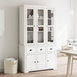 vidaXL Buffet BODO blanc 115 5x43x200 5 cm bois massif de pin
