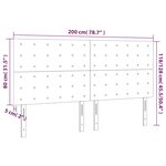 vidaXL Tête de lit à LED Taupe 200x5x118/128 cm Tissu
