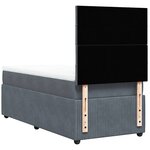 vidaXL Sommier à lattes de lit et matelas Gris foncé 80x200 cm Velours