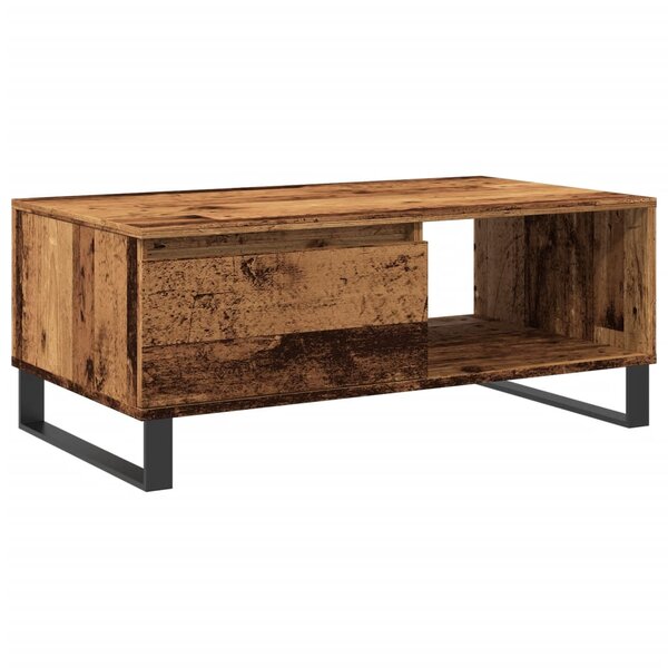 vidaXL Table basse vieux bois 90x50x36 5 cm bois d'ingénierie