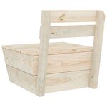 vidaXL Canapé central sectionnel palette Bois d'épicéa imprégné