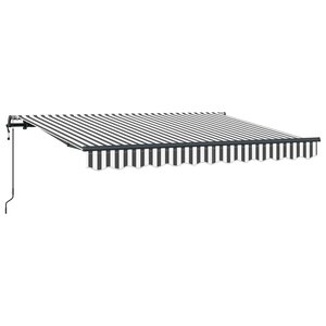 vidaXL Auvent rétractable Anthracite 350 x 200 cm tissu
