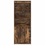 vidaXL Buffet haut chêne fumé 70x35x180 cm bois d'ingénierie