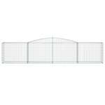 vidaXL Paniers à gabions arqués 5 Pièces 400x50x80/100 cm Fer galvanisé