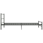 vidaXL Cadre de lit sans matelas gris métal 90x200 cm