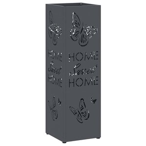 vidaXL Porte-parapluie Anthracite 15 5 x 15 5 x 49 cm Acier