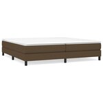 vidaXL Cadre de lit à ressorts marron foncé 200x200 cm tissu