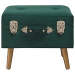 vidaXL Tabourets de rangement lot de 3 Vert Velours