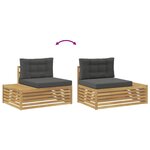 vidaXL 6 Pièce Ensemble de canapés d'extérieur Polyester Blanc