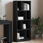 vidaXL Bibliothèque noir 57x28 5x141 cm bois d'ingénierie