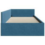 vidaXL Cadre de lit d'angle Autre avec tête de lit Bleu 100 x 200 cm