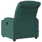 vidaXL Fauteuil inclinable de massage vert foncé tissu