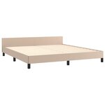 vidaXL Cadre de lit avec tête de lit sans matelas cappuccino 160x200cm