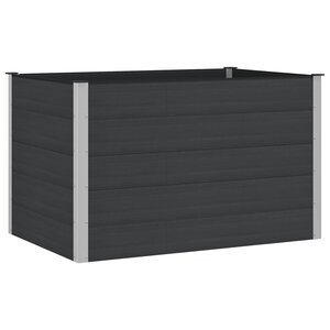 vidaXL Jardinière surélevée Noir 150 x 100 x 91 cm