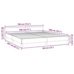 vidaXL Cadre de lit avec tête de lit sans matelas cappuccino 180x200cm