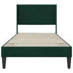 vidaXL Cadre de lit avec tête de lit Vert foncé 80 x 200 cm Velours