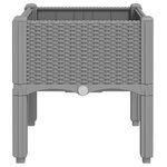 vidaXL Jardinière avec pieds gris clair 40x40x42 cm PP
