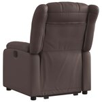 vidaXL Fauteuil inclinable électrique marron similicuir