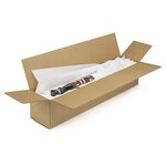 Caisse carton longue double cannelure à grande ouverture raja 100x15x15 cm (lot de 10)