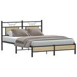 vidaXL Cadre de lit sans matelas chêne sonoma 140x200 cm