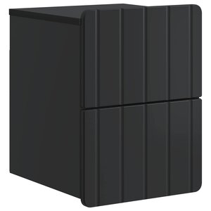 vidaXL Cabinet de chevet mural avec tiroir Noir 33 x 34 5 x 43 cm