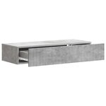 vidaXL Table d'appoint murale Gris béton 87 5 x 34 5 x 17 cm