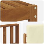 vidaXL Ensemble de canapés d'extérieur 8 Pièces Naturel et Crème
