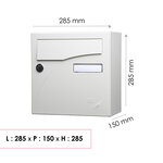 Boîte aux lettres, Préface compact Blanc brillant RAL 9016B