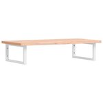 vidaXL Étagère de vasque murale acier et bois massif de hêtre