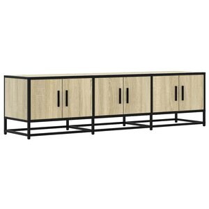 vidaXL Meuble TV chêne sonoma 150x35x41 cm bois d'ingénierie et métal