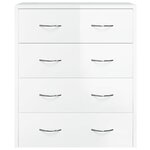 vidaXL Buffet avec 4 tiroirs 60x30 5x71 cm Blanc brillant