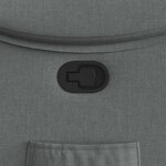 vidaXL Fauteuil inclinable Gris foncé Tissu