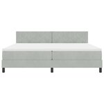 vidaXL Lit à ressorts avec matelas Gris clair 200 x 200 cm tissu