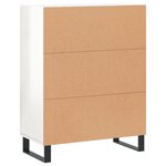 vidaXL Buffet Blanc brillant 69 5x34x90 cm Bois d'ingénierie