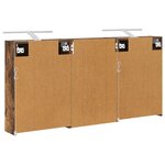 vidaXL Ensemble de Meubles de Salle de Bain 3 Pièces 126 x 16 x 62.5 cm