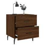 vidaXL Tables de chevet 2 Pièces chêne marron 40x35x47 5 cm