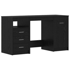 vidaXL Bureau 2 Pièces Chêne noir 140 x 50 x 76 cm Bois d'ingénierie