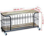 vidaXL Meuble TV 100x40x45 cm Bois de manguier massif