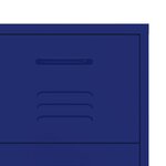 vidaXL Armoire à tiroirs Bleu marine 80x35x101 5 cm Acier