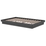vidaXL Cadre de lit sans matelas gris bois massif