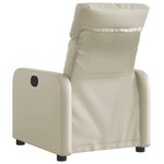 vidaXL Fauteuil inclinable électrique Crème Similicuir