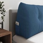 vidaXL Coussin de Dos Bleu 180 x 24 x 50 cm tissu