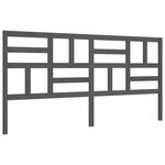 vidaXL Cadre de lit sans matelas gris 200x200 cm bois massif