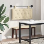 vidaXL Tête de lit suspendue Crème Tissu