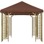 vidaXL Belvédère 3x3 m Marron