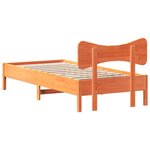 vidaXL Cadre de lit sans matelas cire marron 90x190 cm bois pin massif
