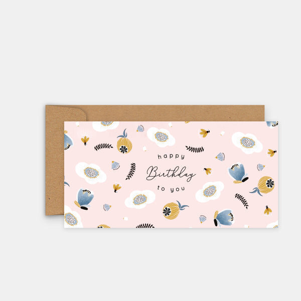 Carte anniversaire - fleurs